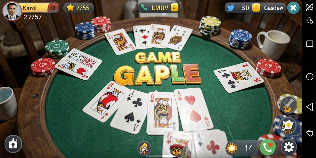 Screenshot gameplay Gaple dengan antarmuka yang menarik.