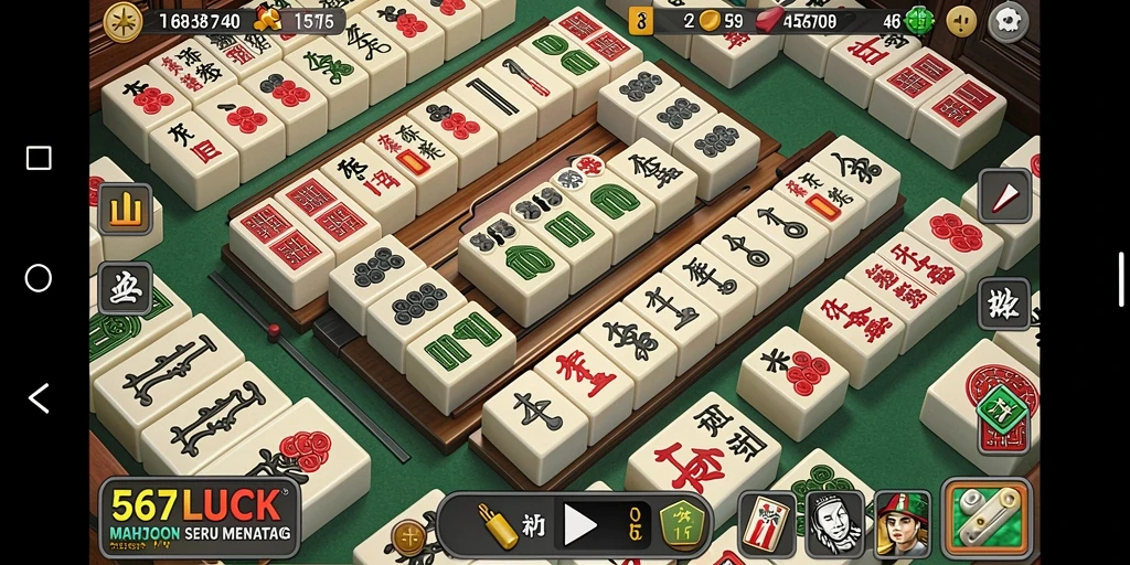 Gameplay seru Mahjong di 567LUCK, tampil penuh warna dan menarik.