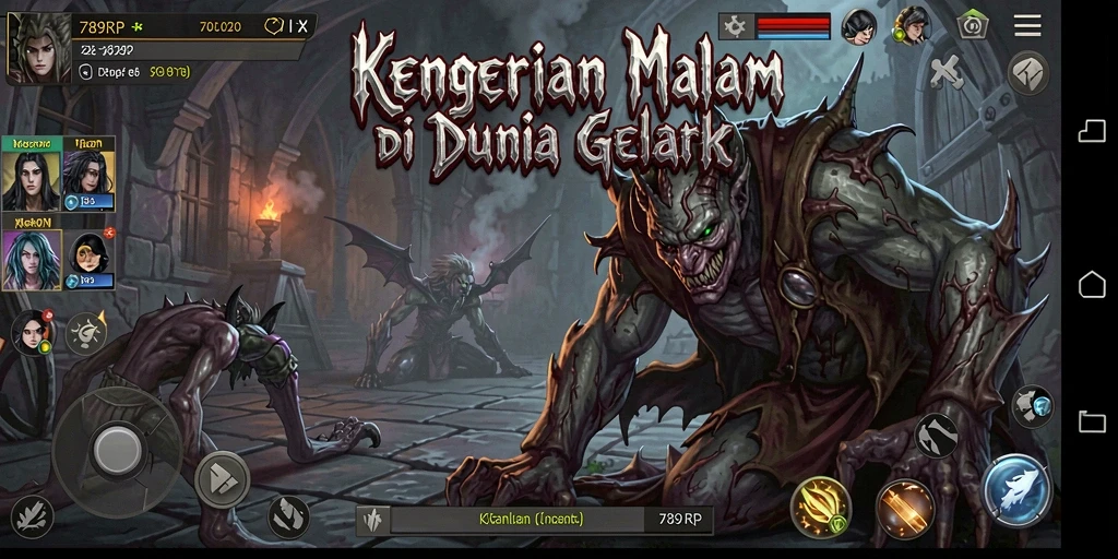 Screenshot gameplay 789RP menampilkan suasana menakutkan dan grafis yang mencekam.