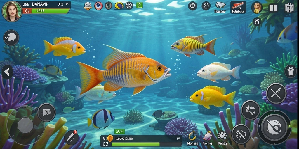 Tampilan gameplay seru Tembak Ikan di DANAVIP.