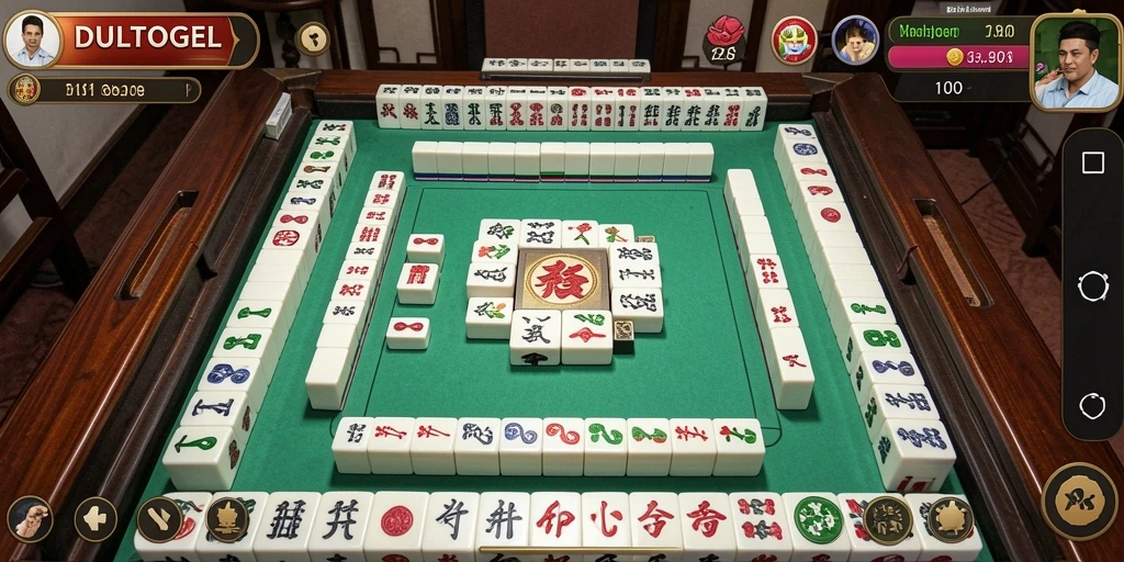Screenshot DULTOGEL menampilkan permainan Mahjong yang seru.