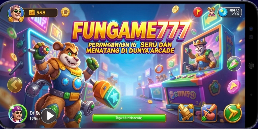 Gameplay seru dan menantang dari FUNGAME777 di dunia Arcade.