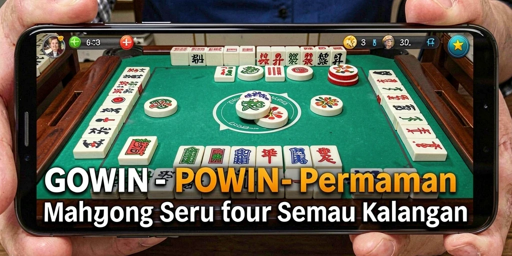 Screenshot GOWIN menampilkan gameplay Mahjong yang menarik dan interaktif.