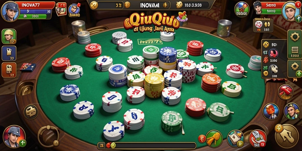 Tampilan menarik gameplay QiuQiu di INOVA77.
