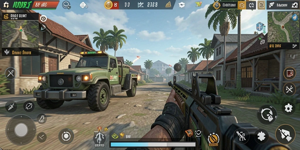 Tampilan gameplay seru dari IOSBET dalam suasana TPS.