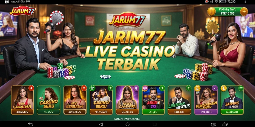 Tampilan gameplay Live Casino di JARUM77 yang menegangkan.