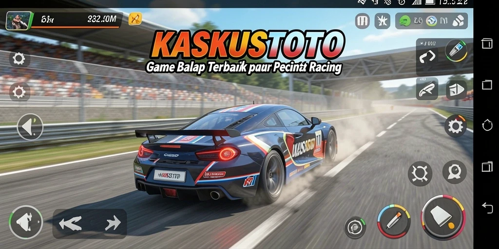 Gameplay seru KASKUSTOTO saat balapan di sirkuit.