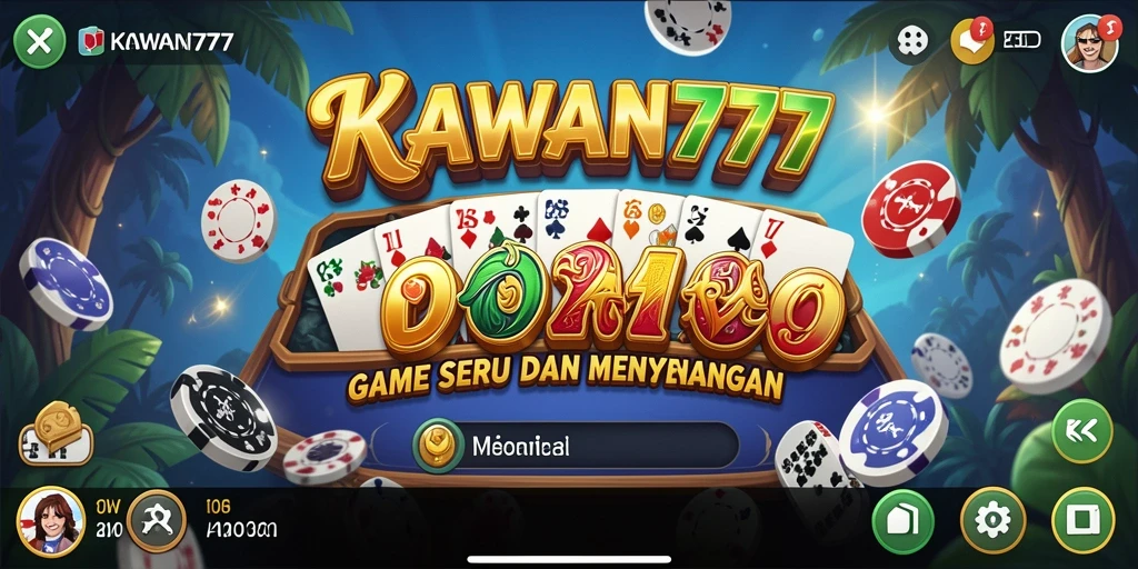 Tampilan gameplay menegangkan dalam permainan Domino KAWAN777.