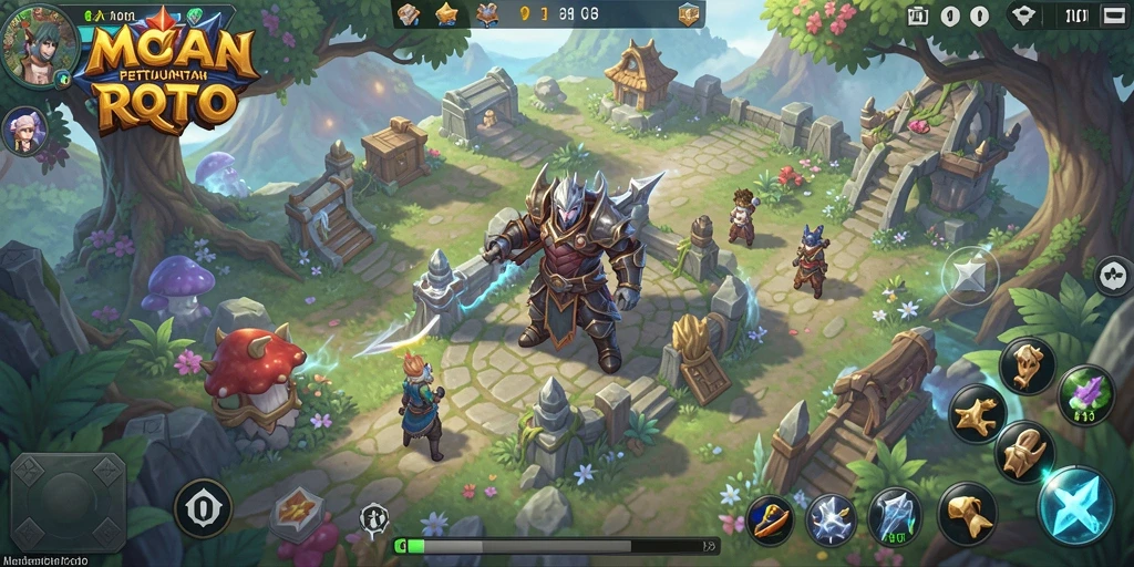 Screenshot gameplay menarik dari MACANTOTO yang menunjukkan pertempuran RPG.