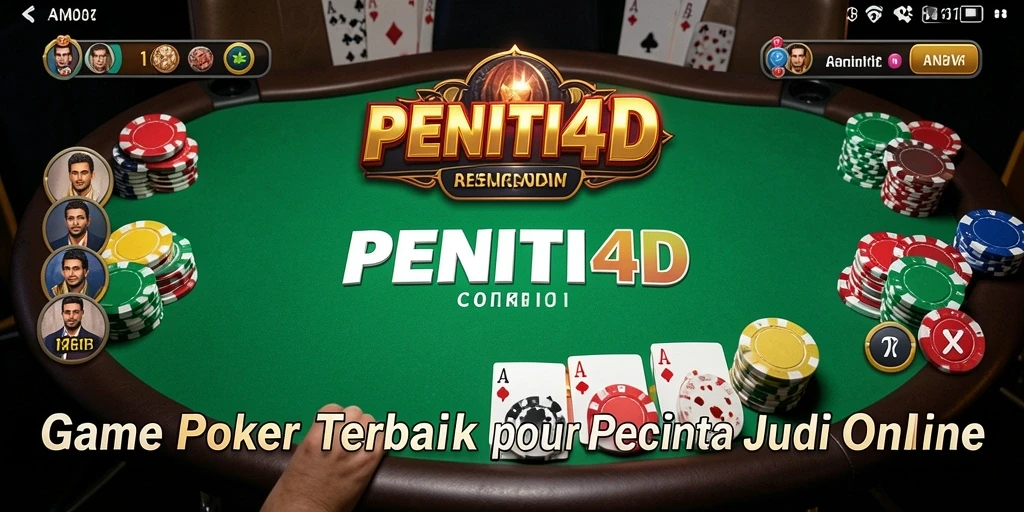 Tampilan gameplay Poker yang seru dan mendebarkan.