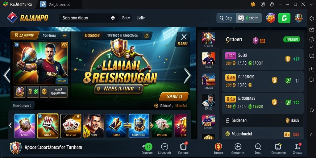 Screenshot gameplay RAJAMPO menampilkan taruhan langsung dan antarmuka yang ramah pengguna.