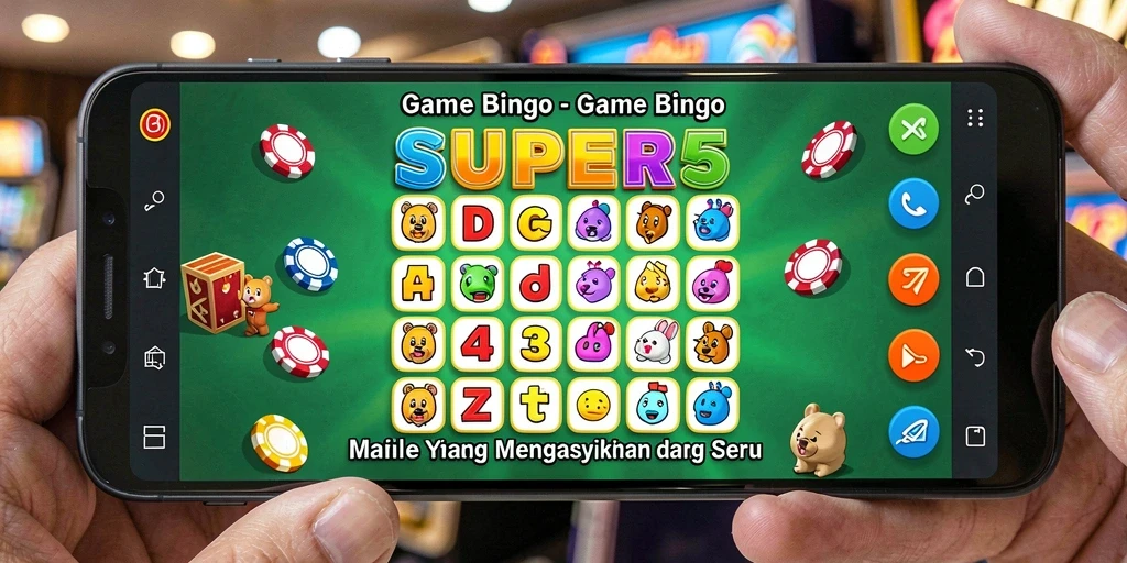 Screenshot utama SUPER5 menampilkan gameplay seru dalam permainan Bingo.