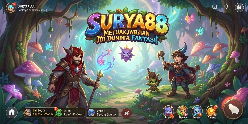 Tampilan gameplay SURYA88 dengan perjalanan petualangan yang mendebarkan.