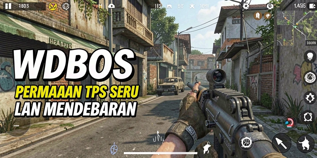 Tampilan gameplay WDBOS dengan aksi seru karakter di medan pertempuran.