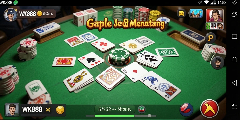 Tangkapan layar gameplay Gaple yang seru dan interaktif.