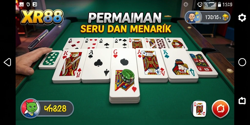 Screenshot utama XR88 menampilkan gameplay domino yang seru dan interaktif.